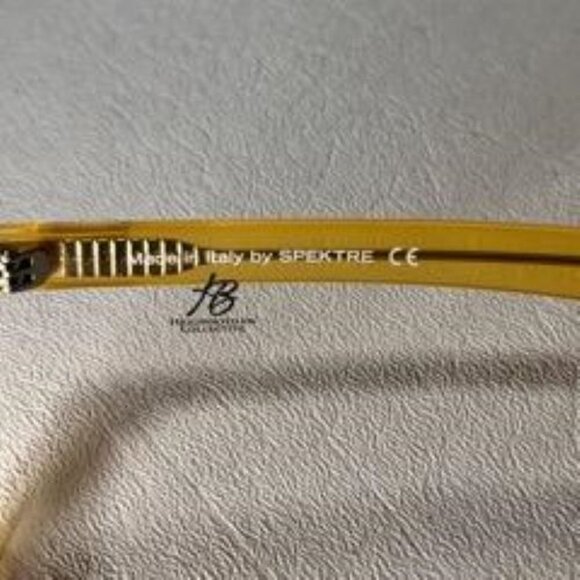 SPEKTRE MEMENTO AUDERE SEMPER ACETATE EYEGLASS FRAMES YELLOW 51-20-150 NEW* - Picture 12 of 16